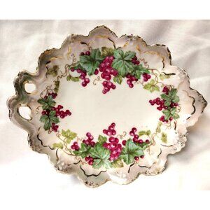 HABSBURG CHINA AUSTRIA - 7" OVAL SERVING BOWL PLATTER Grape Pattern